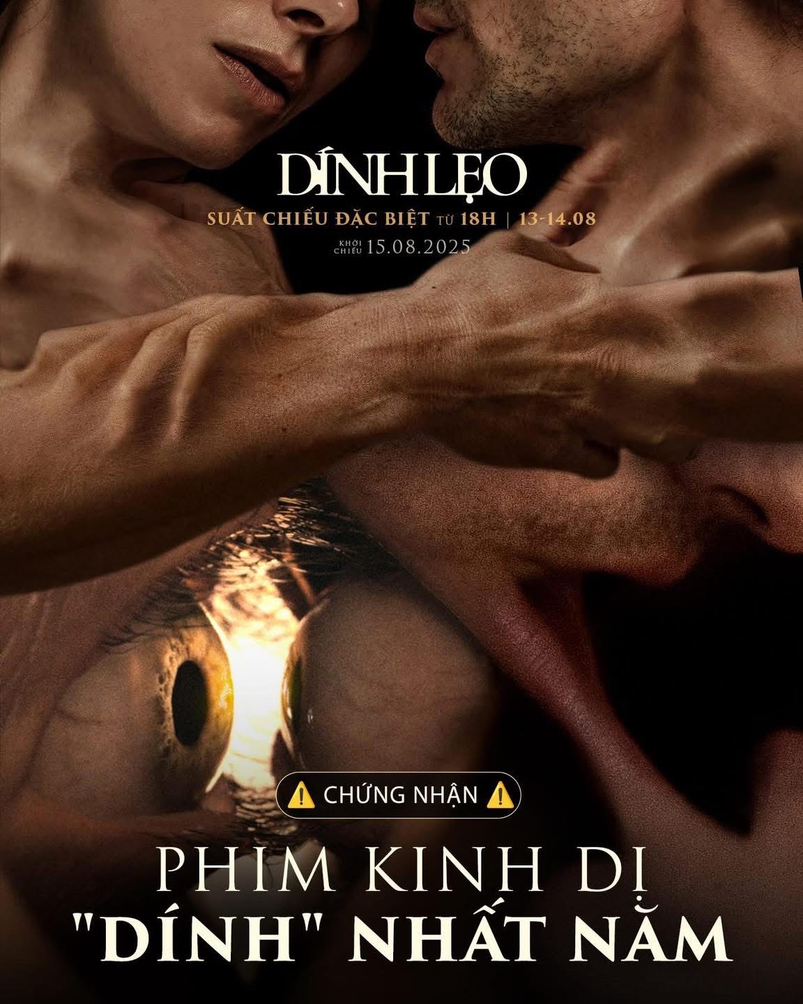 Poster phim với hình ảnh độc đáo và tiêu đề Dính Lẹo khiến khán giả ngay lập tức ấn tượng