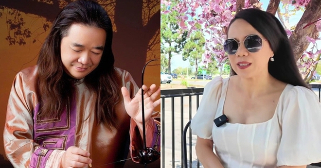 Nữ ca sĩ và MC Khánh Hoàng trong buổi trò chuyện