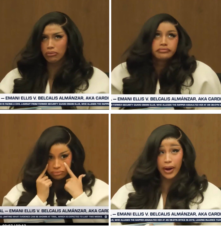 Cardi B biểu cảm độc đáo khi hầu tòa