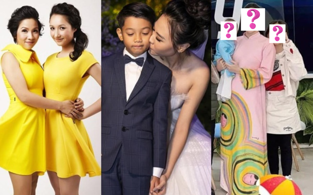 Mỹ Linh cùng con gái riêng của chồng