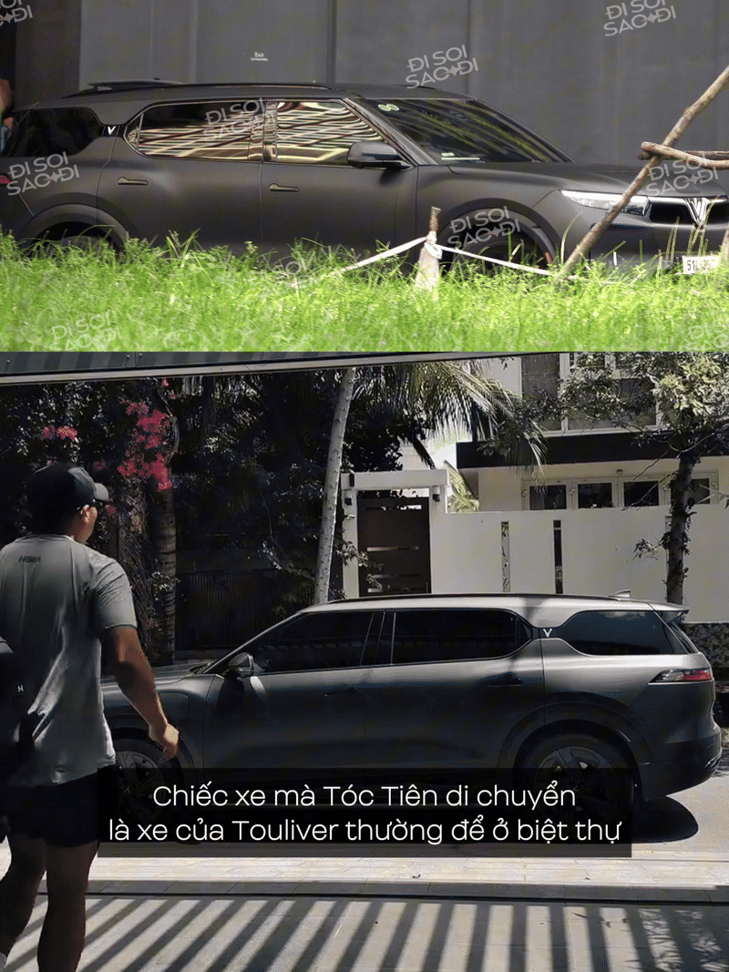 Chiếc xe của Touliver và Tóc Tiên