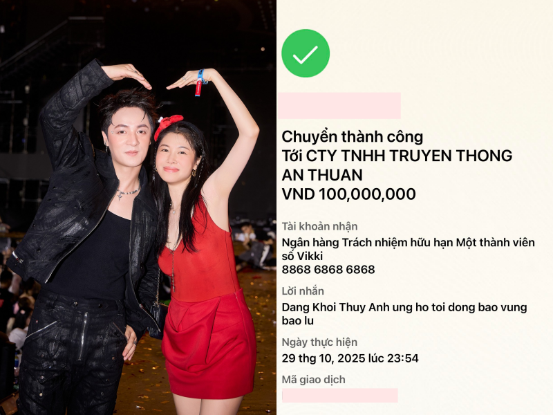 Vợ chồng Thuỷ Anh - Đăng Khôi gửi tình cảm đến đồng bào vùng lũ