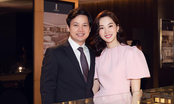 Hoa hậu Đặng Thu Thảo và ông xã Nguyễn Trung Tín