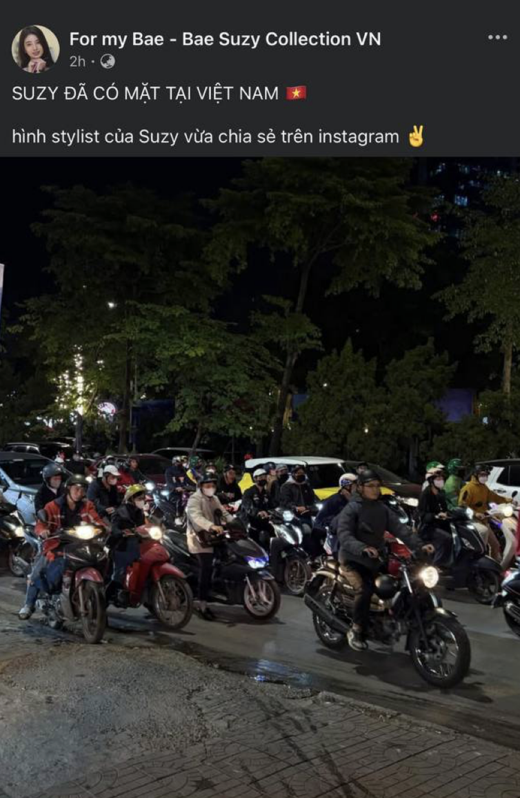 Bức ảnh check-in Hà Nội do stylist của Suzy đăng tải Stylist chụp ảnh Suzy ở Hà Nội
