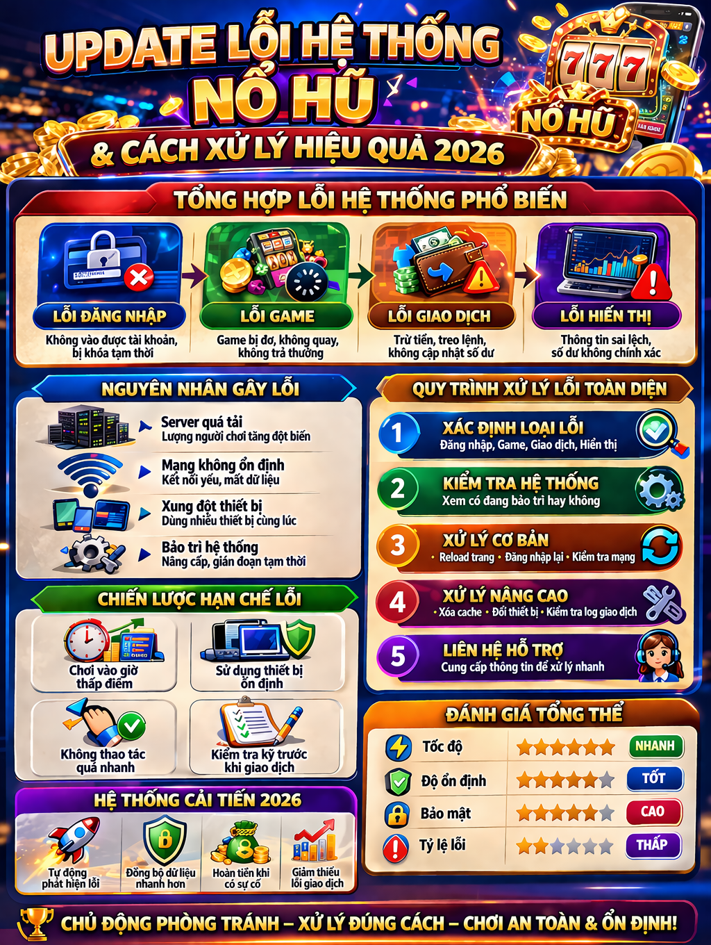 Cập nhật lỗi hệ thống Nổ Hũ 2026